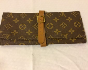 Vintage Saks Fifth Avenue RARE Louis Vuitton Monogramed Jewelry Roll