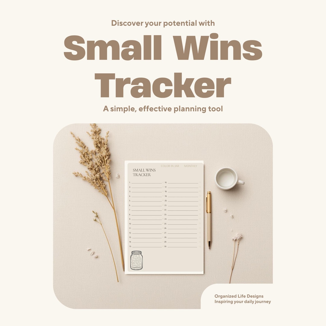 Wins Checklist.pdf Small Wins Tracker Printable | Minimalist Habit Planner (PDF Download ...