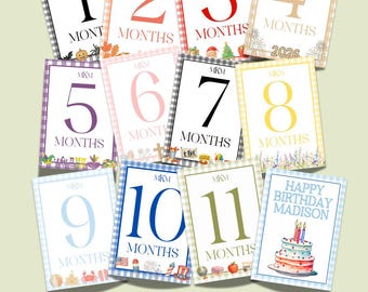 Seasonal Baby Milestone Cards: Holiday & Monthly Photo Props