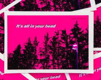 All In Your Head - Vintage Vaporwave Retro Sticker