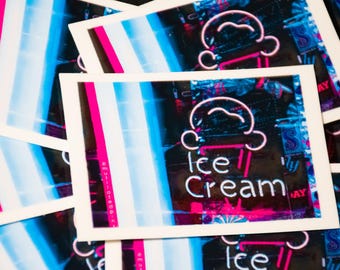 Ice Cream - Vintage Vaporwave Retro Sticker