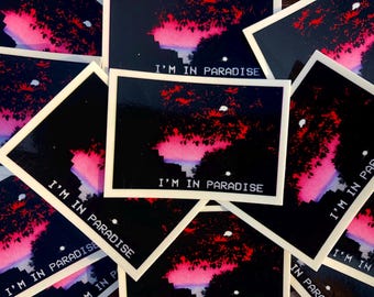 I'm In Paradise - Vintage Vaporwave Retro Sticker