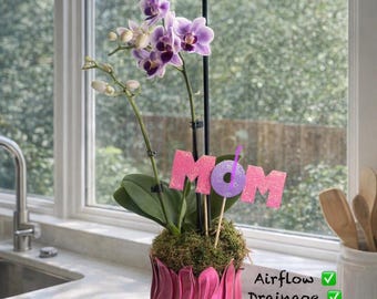 Orchid Leaf Design 3D Printed Pot for Orchids