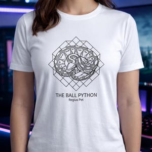 Ropa para amantes de los reptiles - Arte científico de la pitón real - Regalo geométrico para criadores de serpientes - Camiseta de anatomía de la pitón real - Camiseta para aficionados a la herpetología