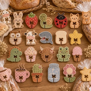 ITH Brödknyteapplikationsbroderidesignpaket, Brödpåseklämma i bågen, Återanvändbara matpåsekläpningar, Knytpärm för ryggsäckar, Pes Dst Exp Jef