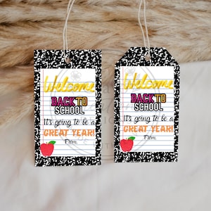 Welcome Back to School Printable Tags | Teacher Gift Tags | Back to School Treat Bag Tags | Classroom Printables