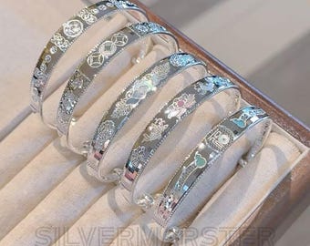 Vintage sterlingzilveren Navajo Turquoise Bangle Manchet 50,5 gram