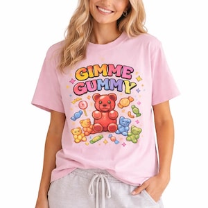 Gimme Gummy T-shirt, Y2K Candy Gummy Bear Shirt, Comfort Colors Tee ...