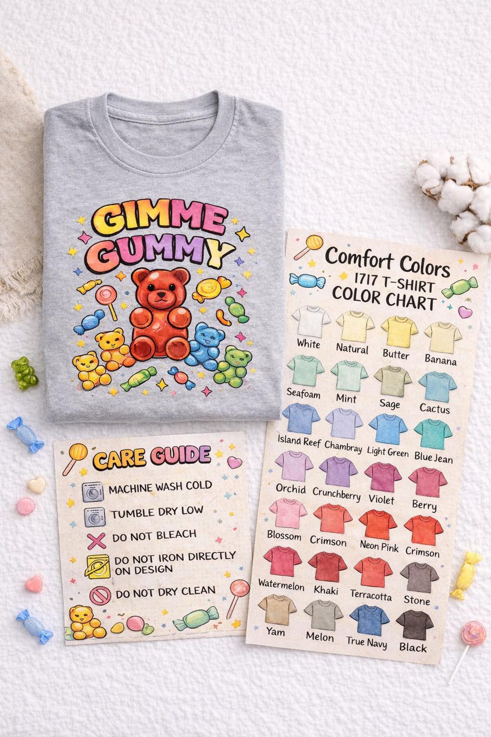 Gimme Gummy T-shirt, Y2K Candy Gummy Bear Shirt, Comfort Colors Tee ...