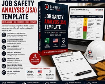 Job Safety Analysis (JSA) Template & Guidance – OSHA-Aligned Risk Assessment Pack (USA)