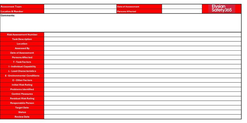 Manual Handling Risk Assessment Pack (TILEO Model) – MHOR 1992 ...