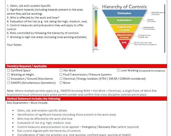 Checkliste Checkliste | Risikoeinschätzung, Methodenbeschreibung (bearbeitbares DOCX, PDF)