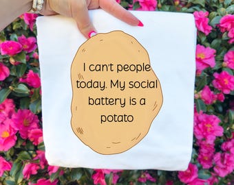 Funny Introvert Shirt | Social Battery | Anxiety Humor | Anti Social Club | Sarcastic Anxiety Shirt | Funny Mental Health | Anxious Humor