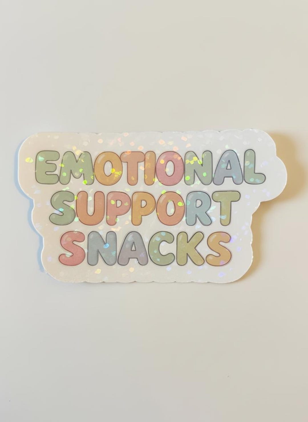 Emotional Support Snack Stickers 12 Pack | 2.5 Inch |glossy Sparkle ...