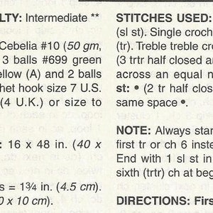 Daisy Floral Motif Table Runner Vintage 90s Crochet Pattern PDF INSTANT Digital DOWNLOAD image 2