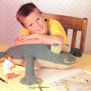 Frog Stuffed Plush Toy Pillow Vintage 2000 Crochet Pattern PDF INSTANT DOWNLOAD