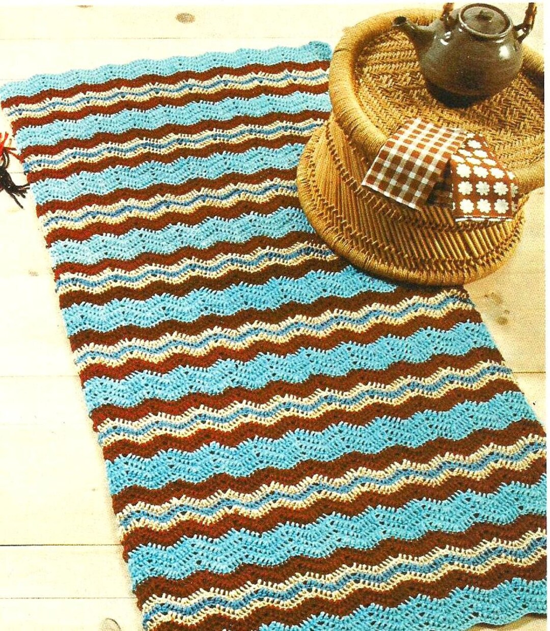 Easy Crochet Scatter Throw Rug Vintage Crochet Pattern PDF INSTANT ...