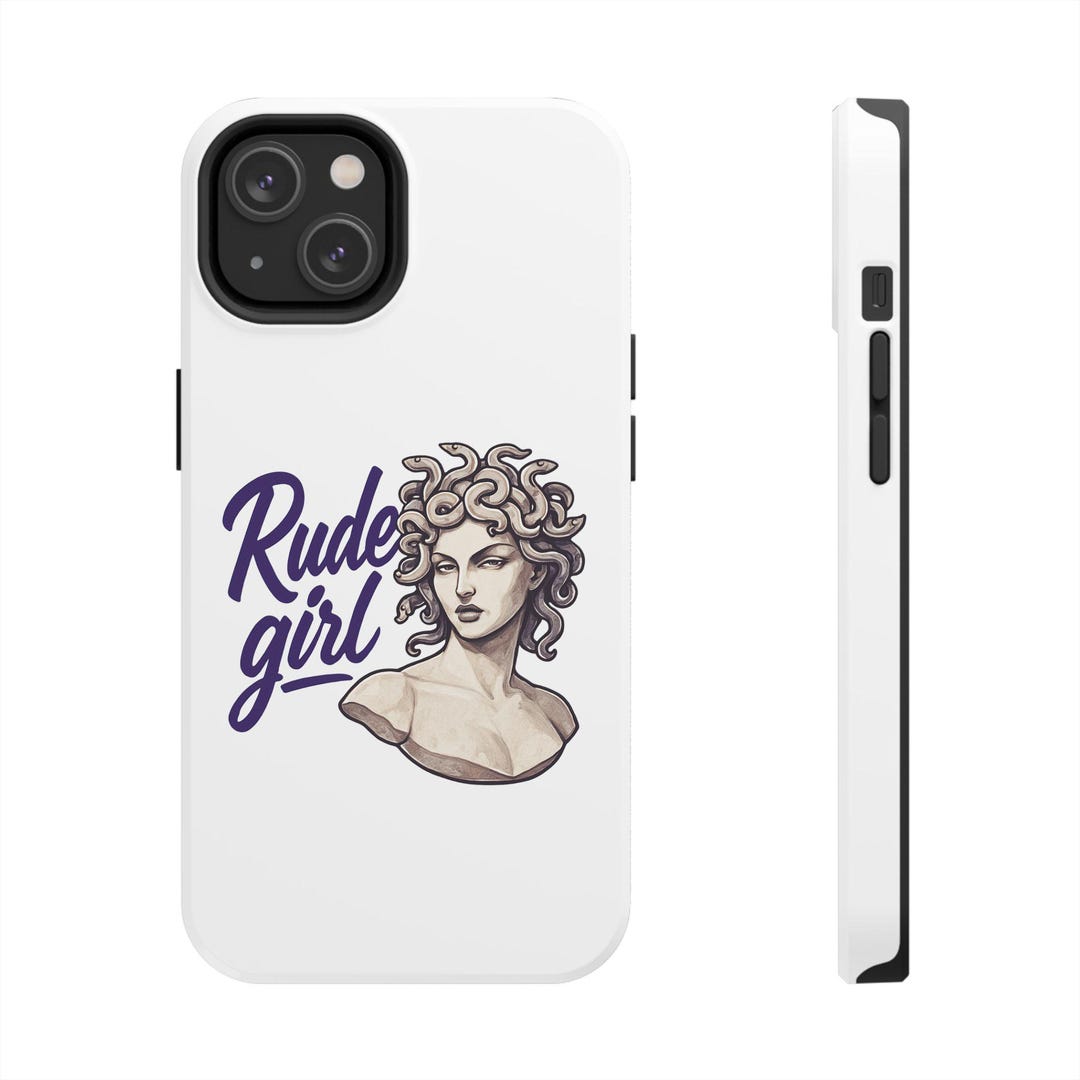 Rude Computer Case Rude Girl Medusa Illustration Phone Case | Mythology, Edgy Typography ...