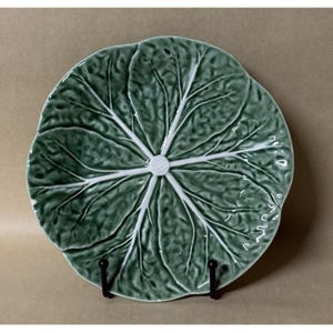 Bordallo Pinheiro Green Cabbage Plates - 7.5" Inch Bread Salad Plate