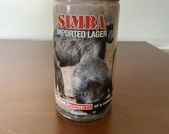 Simba Imported Lager 11 1/2 oz Beer Can BABOON Number 17 Swaziland Africa