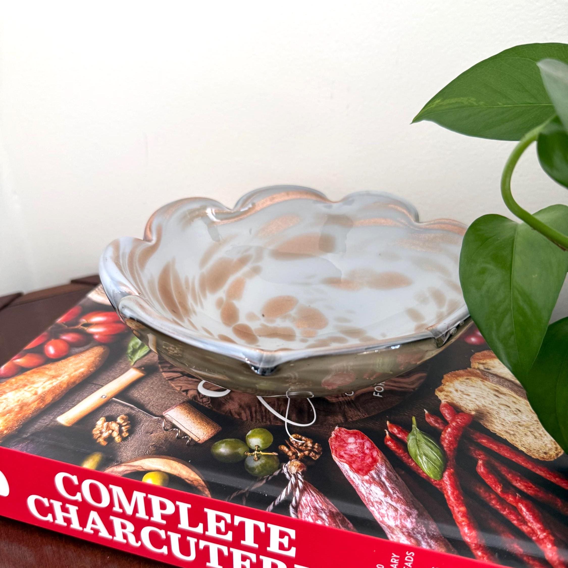 Murano Glass Ashtray With Gold Flecks - Etsy