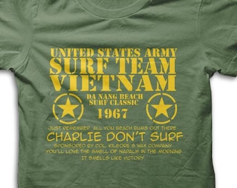 Apocalypse Now Charlie Don't Surf Vietnam printed T-Shirt