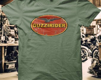 VINTAGE BIKER Italian Classic The Goose V-Twin Motorcycle Biker printed T-Shirt