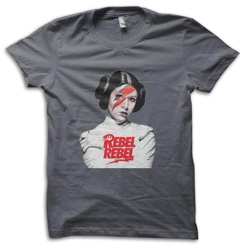 Princess Leia REBEL REBEL Parody Star Wars T-shirt image 1