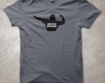 Sam Sulek - Chocolate Milk Gives You Wings - pump printed T-Shirt