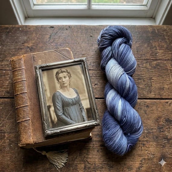 Elinor -Dark Blue hand dyed wool yarn, merino wool yarn, worsted, DK, sock, fingering, navy blue yarn, Elinor
