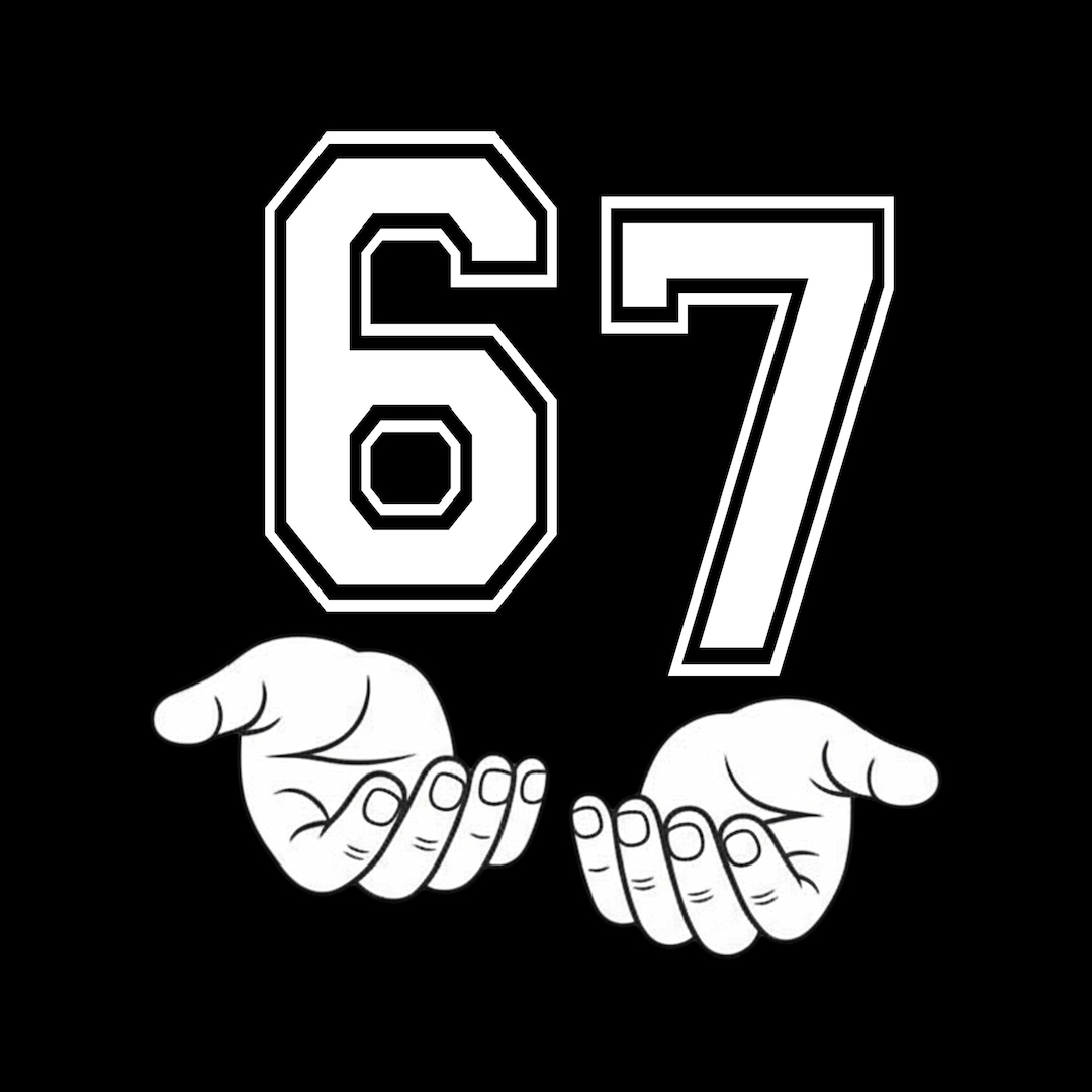 Viral 6 7 Six Seven Funny Hands Meme PNG, 67 Funny Viral Internet Meme ...