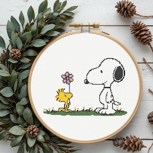 Cartoon Dog Cross Stitch Pattern, Best Friends Cross Stitch Pattern, Instant PDF Download