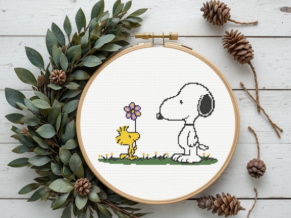 Cartoon Dog Cross Stitch Pattern, Best Friends Cross Stitch Pattern, Instant PDF Download