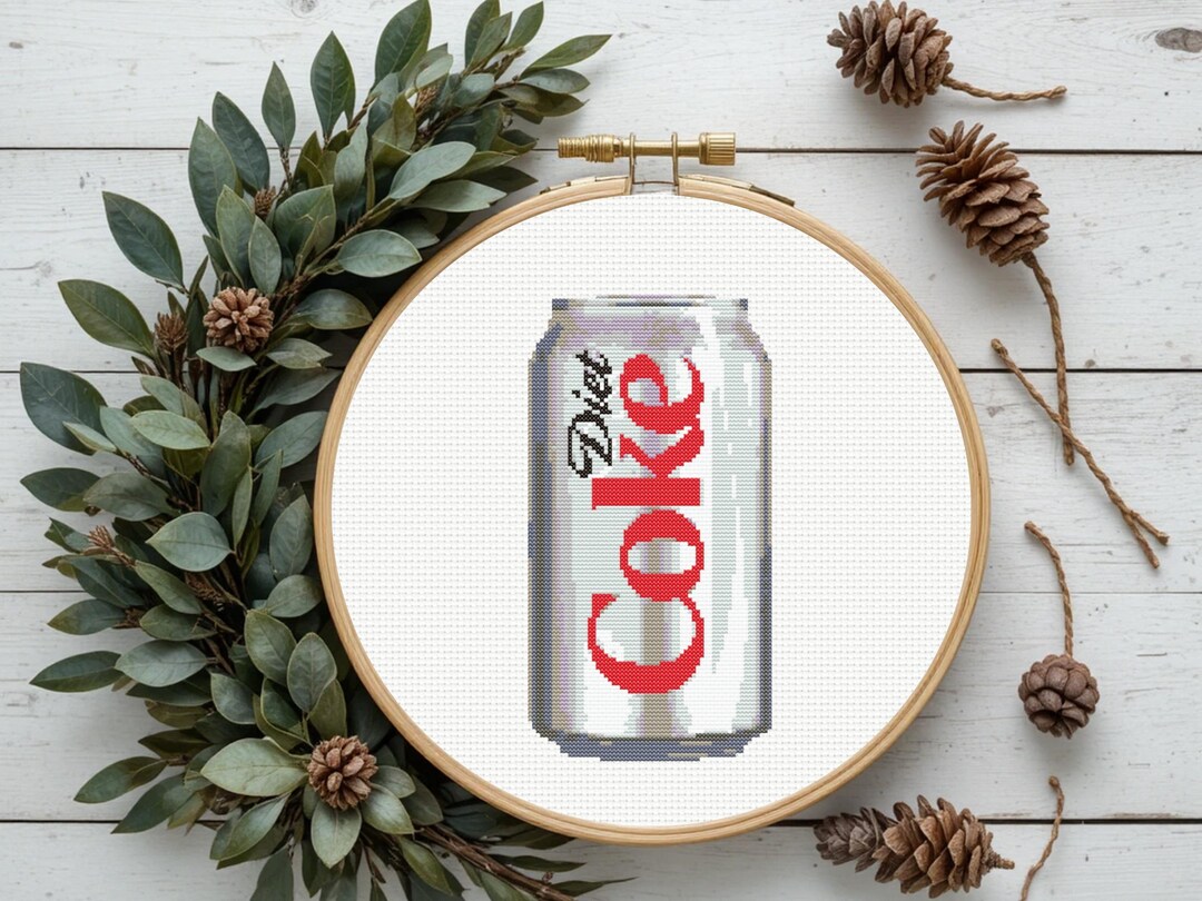 Diet Coke Cross Stitch Pattern, Cola Cross Stitch Pattern, Instant PDF ...
