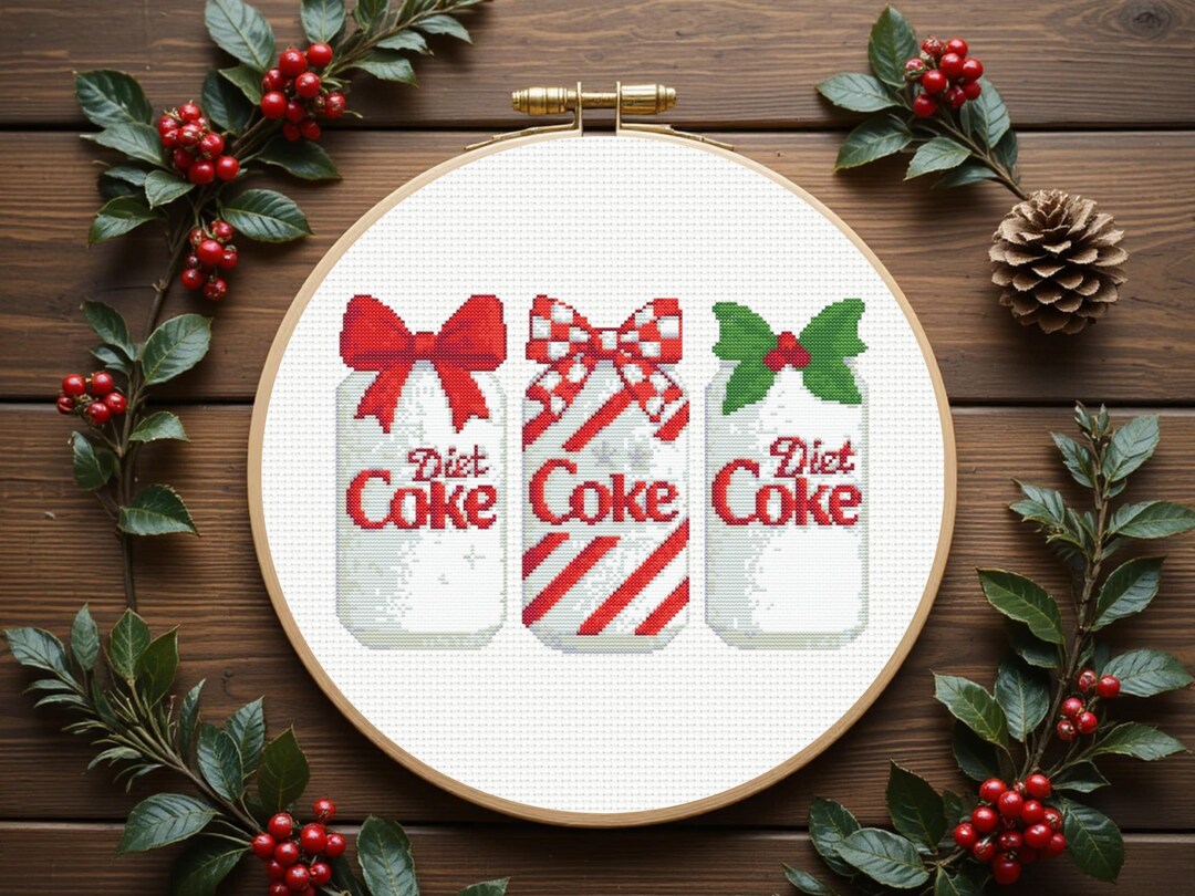 Diet Coke Cross Stitch Pattern, Cola Cross Stitch Pattern, Instant PDF ...