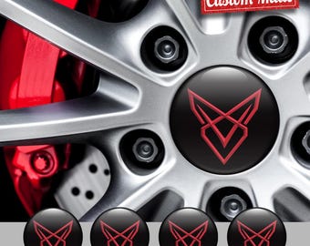 Custom Wheel Center Cap Stickers,Epoxy Resin Domed Decals for Wheels (Set of 4),Car Rim Logo Stickers,Self-Adhesive Hubcap Cover