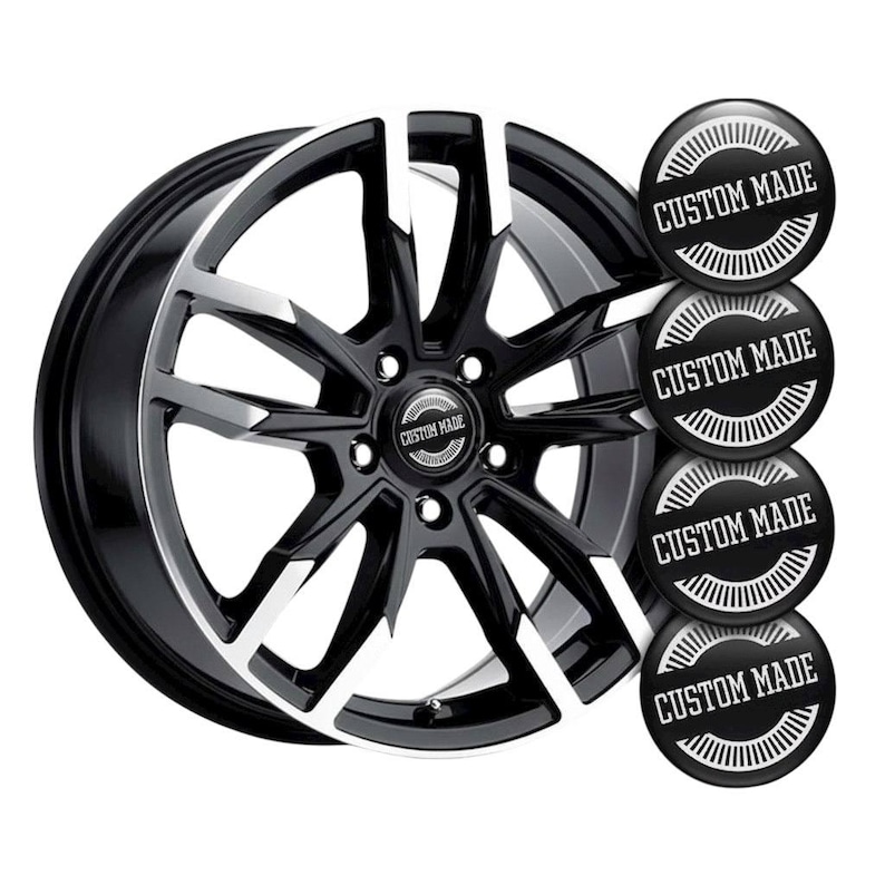 Unique Rim Caps Set of 4 Custom Wheel Center Cap Logo Decals,custom Car Rim Logo ...