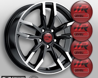 Set of 4 Custom Made 3D Wheel Center Cap Stickers – Printed Logo Rim Emblems – Self-Adhesive Silicone Badges – Gloss, Weatherproof, Durable