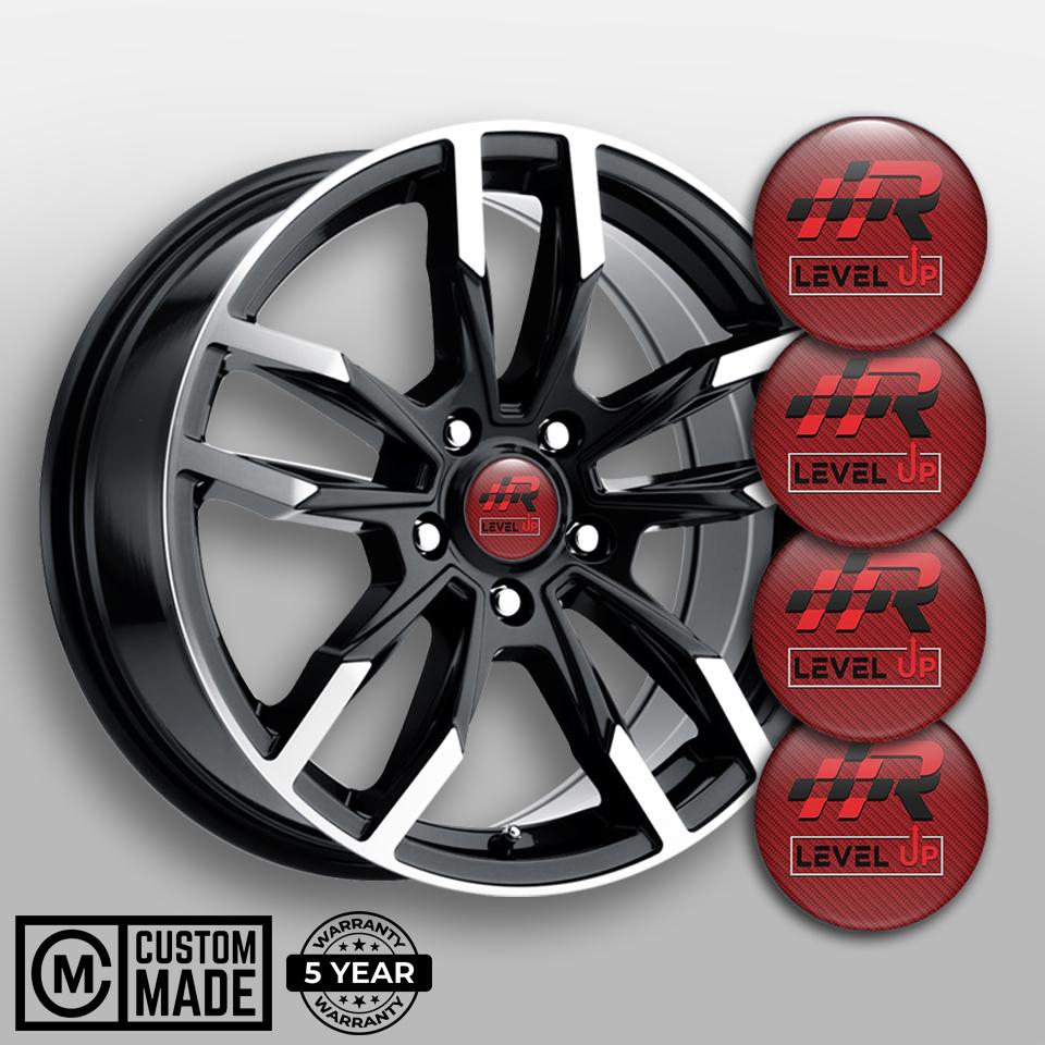 Set of 4 Custom Made 3D Wheel Center Cap Stickers – Printed Logo Rim ...