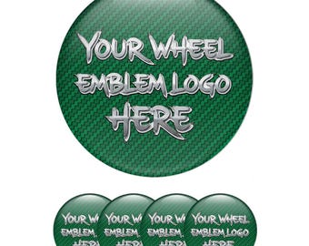 Pegatinas 3D para tapacubos de rueda personalizadas: emblemas de resina epoxi autoadhesivos (juego de 4)