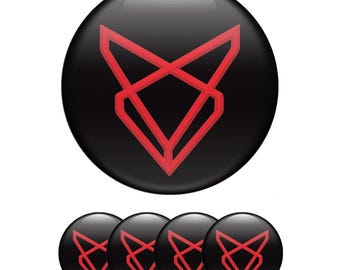 Domed Wheel Center Cap Logo Stickers ,3D Epoxy Resin Rim Hub Emblem (Set of 4),Universal Fit Replacement Wheel Badges