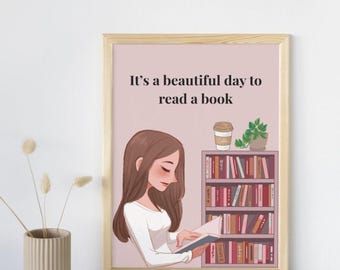 Printable Book Lover Poster | Reading Wall Art | Literary Print | Digital Download