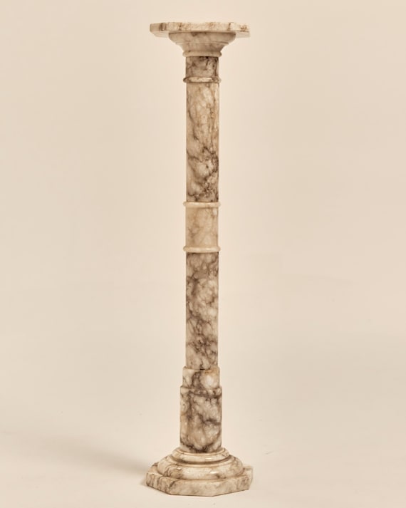 Neoclassical Calacatta Marble Pedestal
