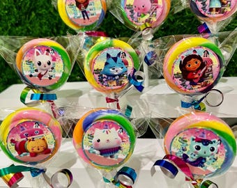 Gabby's Dollhouse Lollipop Suckers Party Favors Birthday