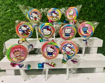 Kitty Lollipop Suckers Party Favors Baby Shower Birthday