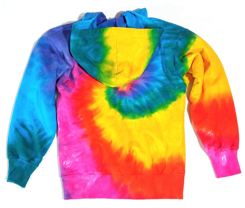 Toddler Rainbow Tie Dye Hoodie Pullover Hooded Sweatshirt Etsy