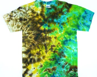 Adult Earthy Crunchy Forest Tie-Dye T-Shirt