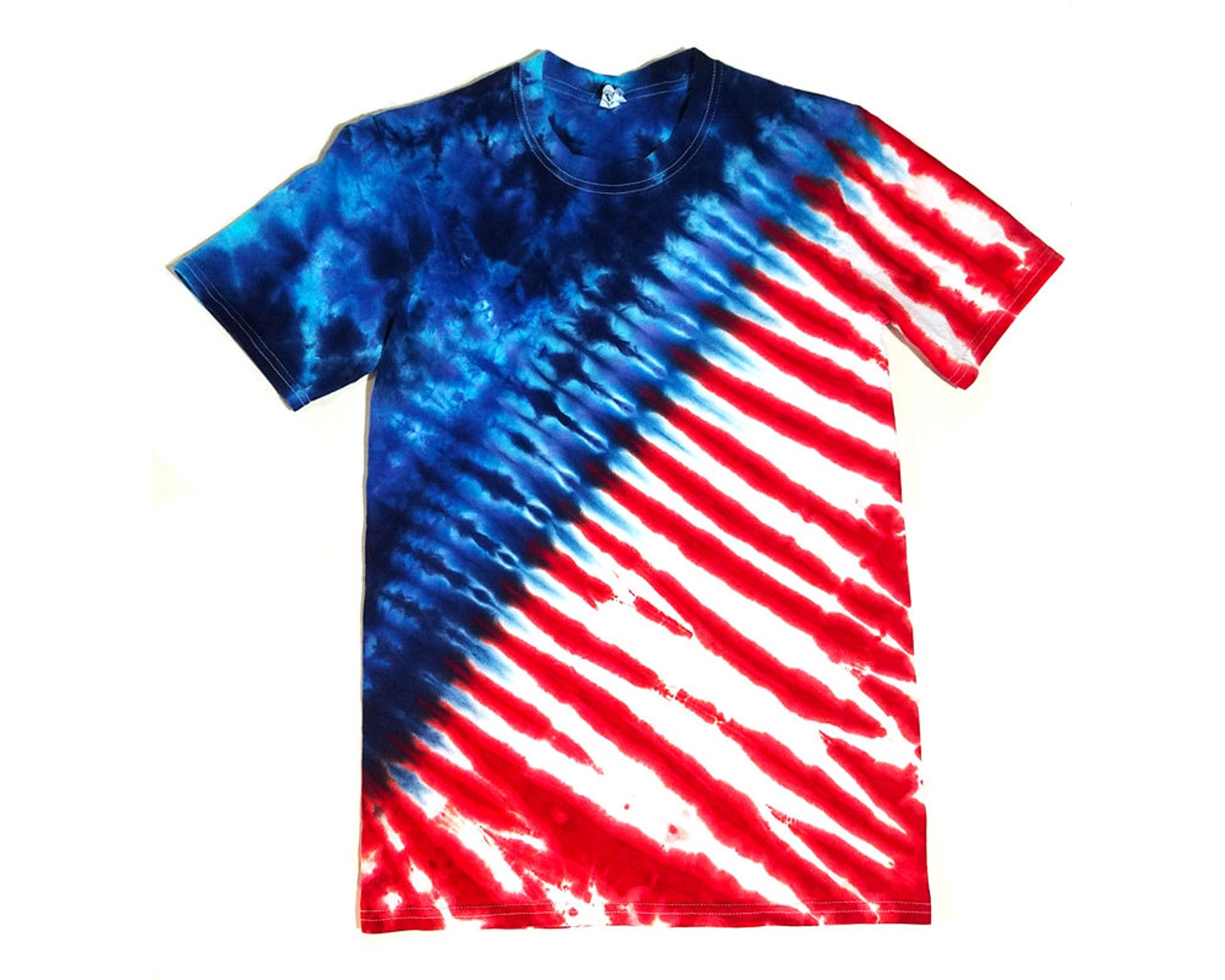 Patriotic Stripes Adult Unisex Red White & Blue Tie Dye | Etsy