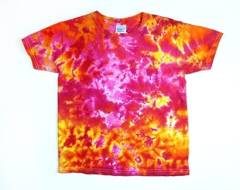 Tie Dye Shirt / Youth T Shirt / Pink Sunshine Design