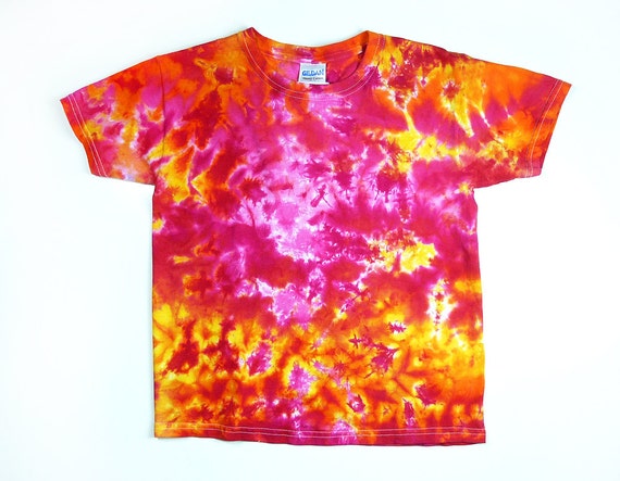 Tie Dye Shirt / Youth T Shirt / Pink Sunshine Design - Etsy